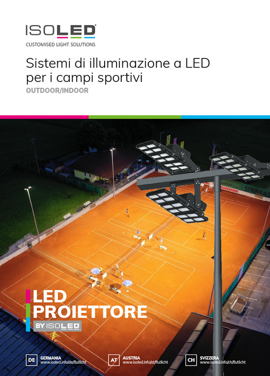 Sistemi di illuminazione a LED per campi sportivi e piste da sci