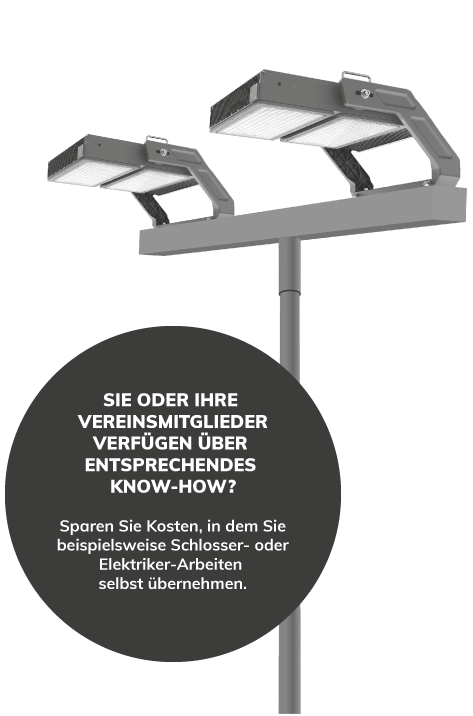 lichtanlagen led flutlichtmast konisch