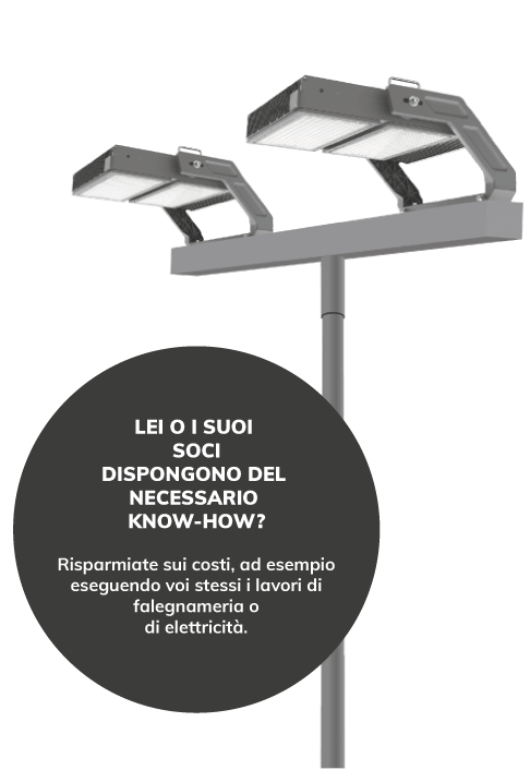 lichtanlagen led flutlichtmast konisch